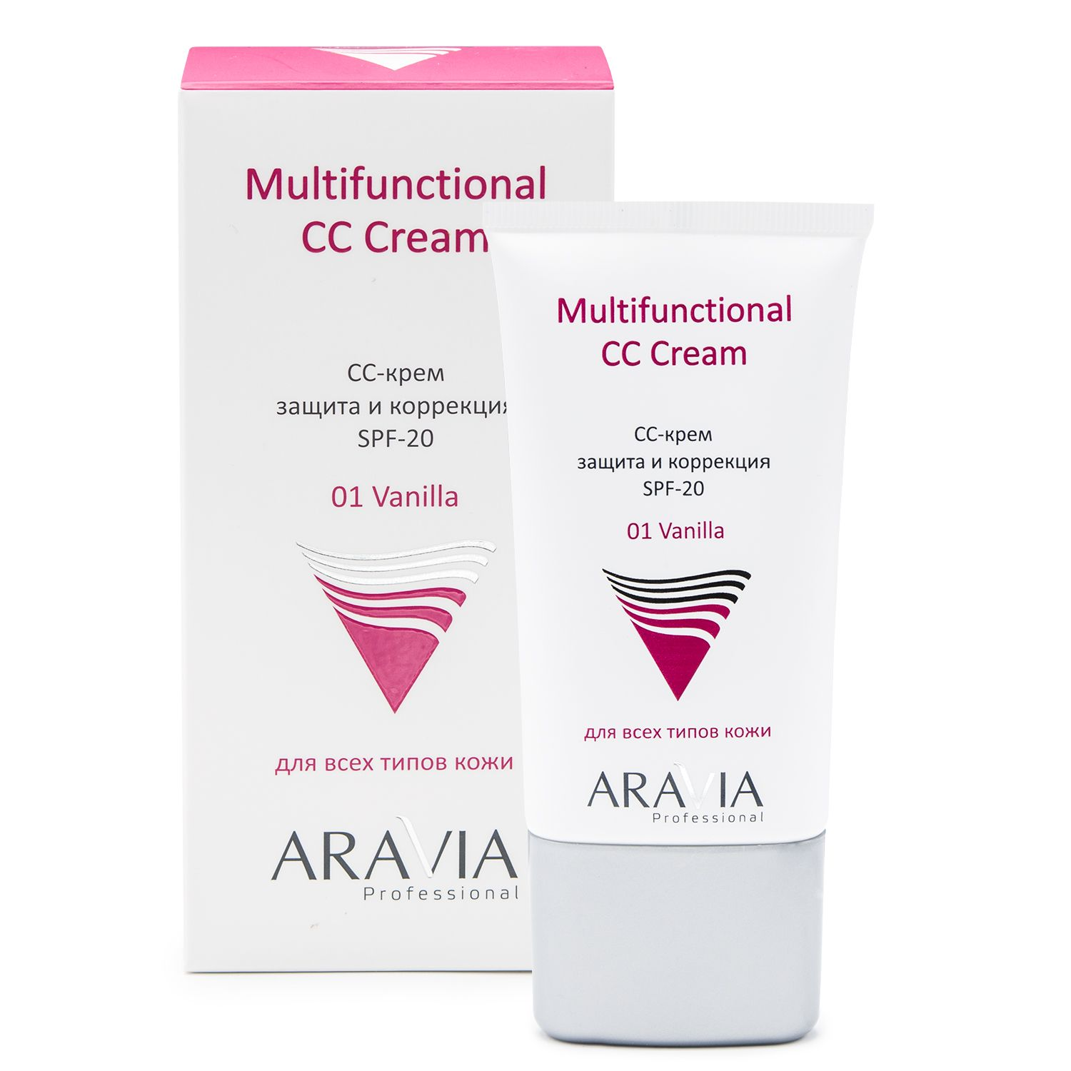 ARAVIA Professional СС-крем защитный SPF-20 / Multifunctional CC Cream, Vanilla 01 50 мл, фото 2