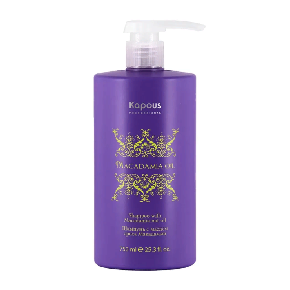 KAPOUS Шампунь питательный с маслом ореха Макадамии / Macadamia Oil 750 мл, фото 1