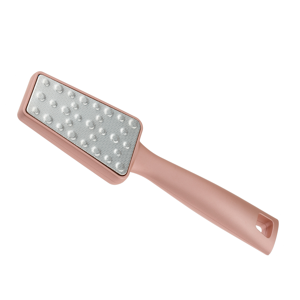 DEWAL BEAUTY Терка для пяток двусторонняя, розовая 21,5 см, фото 1