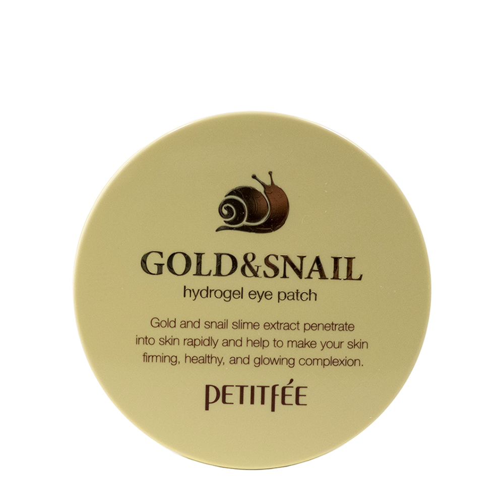 PETITFEE Патчи гидрогелевые с коллоидным золотом и муцином улитки для области вокруг глаз / Eye patch 60 шт, фото 1