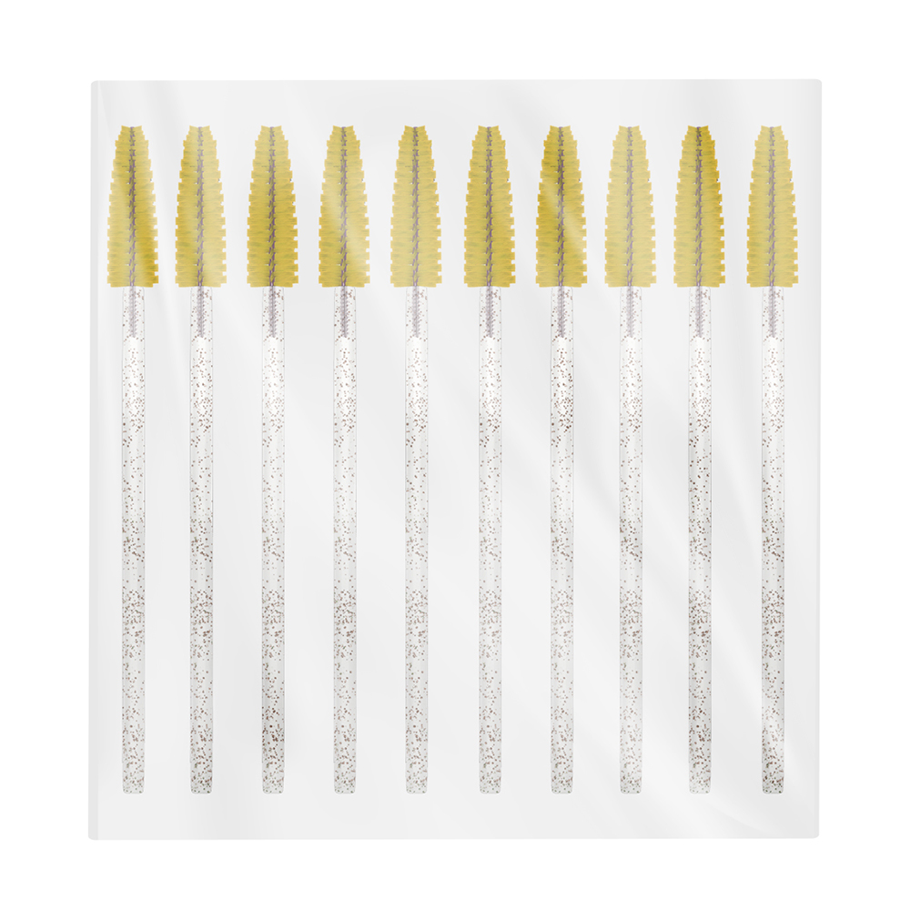 INNOVATOR COSMETICS Щеточки для ресниц и бровей одноразовые желтые с глиттером / INNOVATOR COSMETICS 10 шт, фото 2