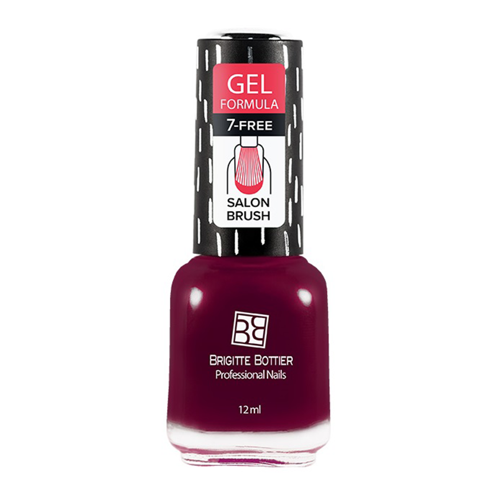 BRIGITTE BOTTIER 05 лак для ногтей гелевый, темно-пионовый / GEL FORMULA 12 мл, фото 1