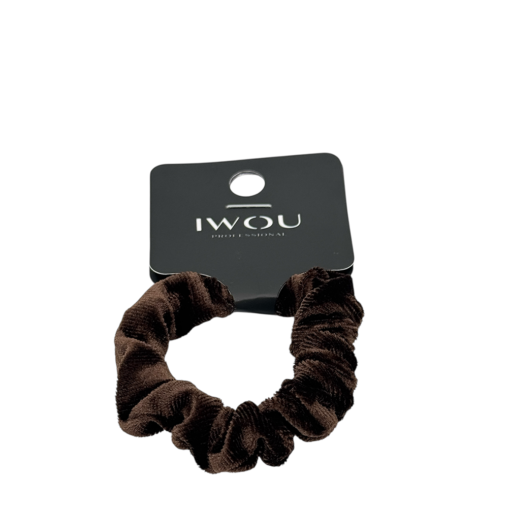 IWOU PROFESSIONAL Резинка для волос Каракуль горький шоколад 1шт, фото 1