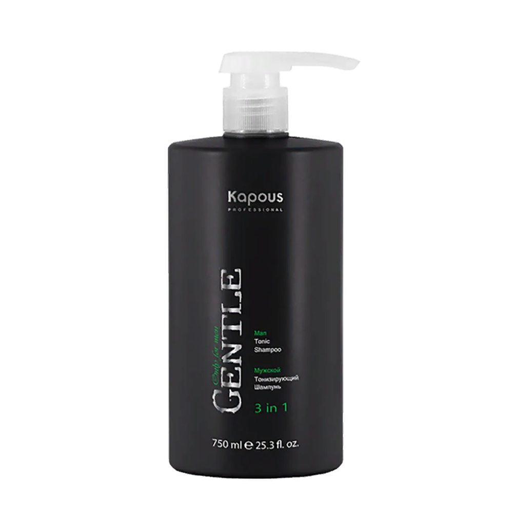 KAPOUS Шампунь тонизирующий мужской 3 в 1 / Gentlemen 750 мл, фото 1