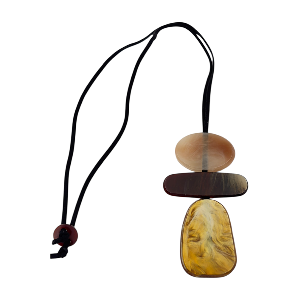 IWOU PROFESSIONAL Подвеска Три фигуры коричнево-золотистые, фото 1