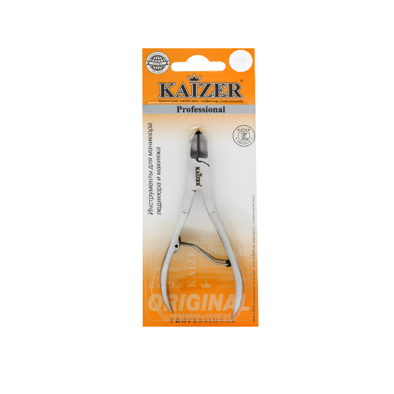 KAIZER Кусачки педикюрные, однопружинные, заводская заточка, серебро, фото 3