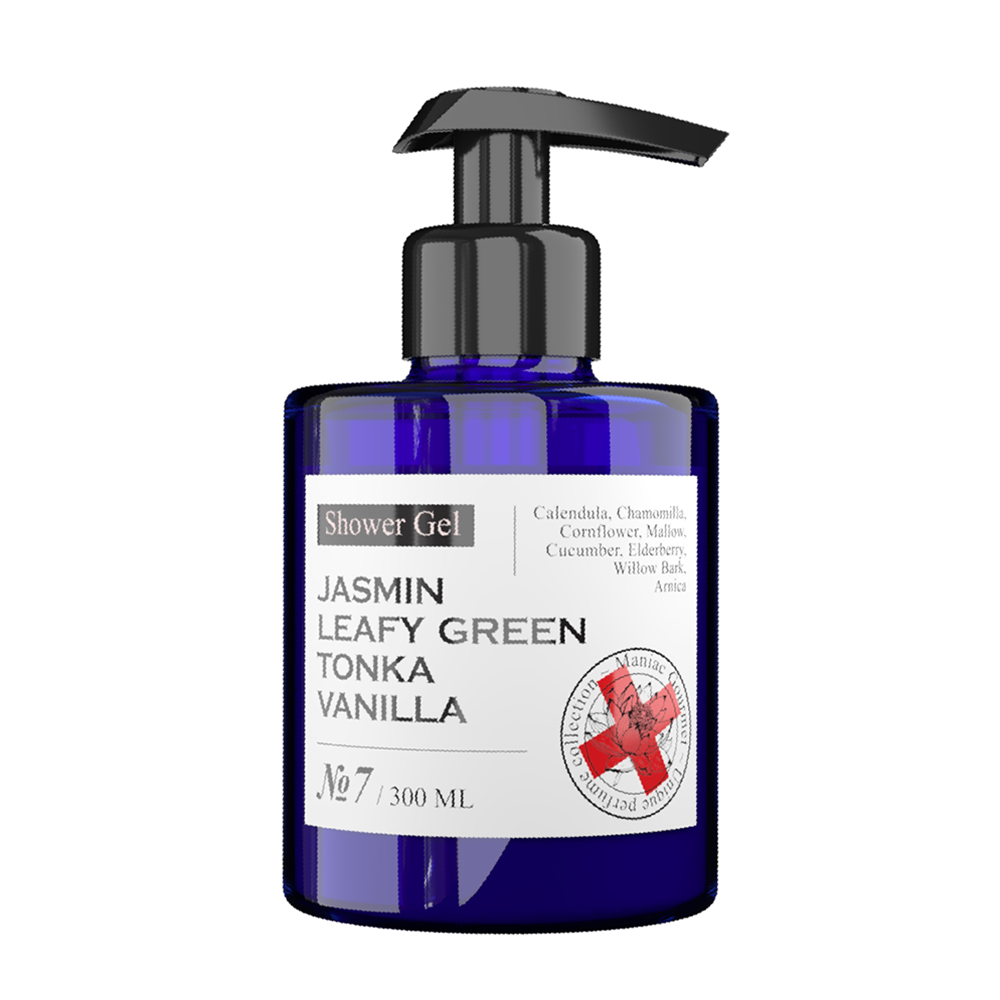 MANIAC GOURMET Гель парфюмированный для душа №7 Жасмин, Зелень, Тонка, Ваниль 300 мл, фото 1