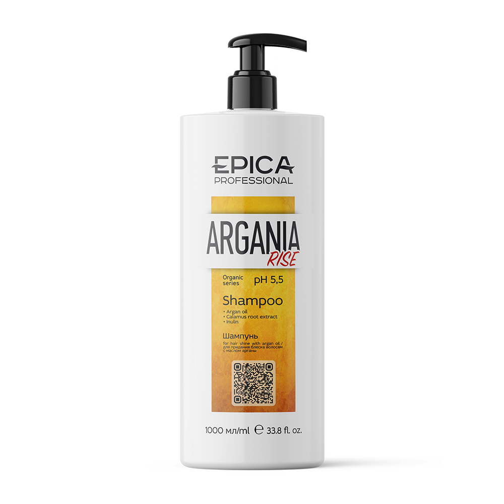 EPICA PROFESSIONAL Шампунь для придания блеска с маслом арганы / Argania Rise ORGANIC 1000 мл, фото 1