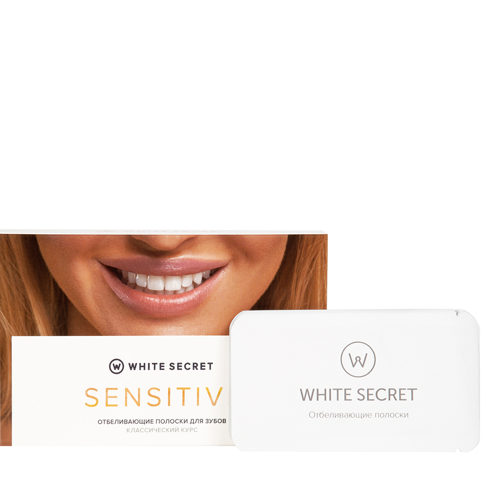 WHITE SECRET Полоски для мягкого отбеливания зубов на 2-5 тонов / White Secret Sensitive 14 шт, фото 2