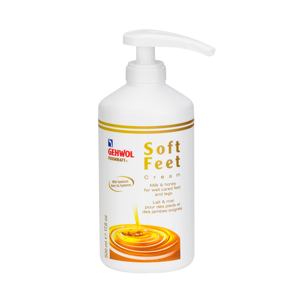 GEHWOL Крем шелковый с гиалуроновой кислотой Молоко и мед / Fusskraft 500 мл, фото 1