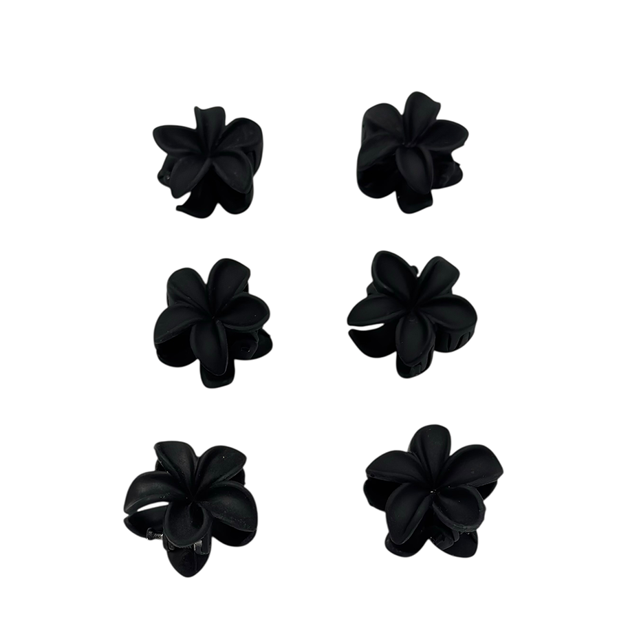 IWOU PROFESSIONAL Набор крабов мини Цветочки черные 6шт, фото 2