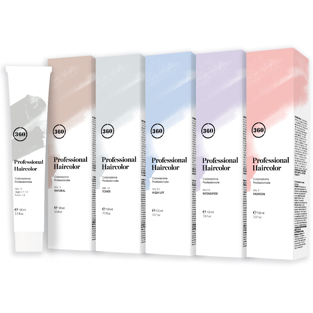 360 HAIR PROFESSIONAL 8.3 краситель перманентный для волос, светлый золотистый блондин / Permanent Haircolor 100 мл, фото 3