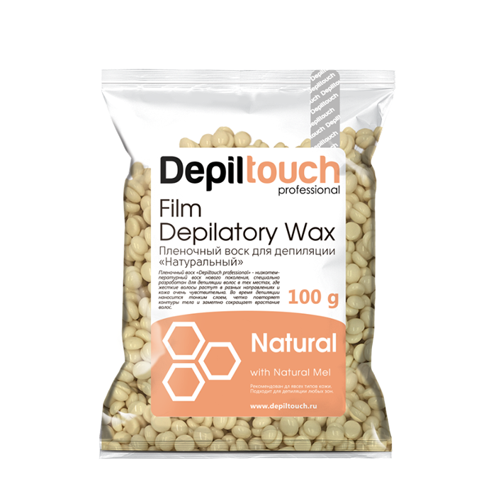 DEPILTOUCH PROFESSIONAL Воск пленочный в гранулах, натуральный 100 г, фото 1