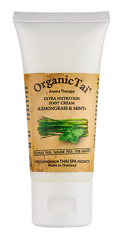 ORGANIC TAI Крем экстраувлажняющий для ног Лемонграсс и мята 60 мл, фото 1