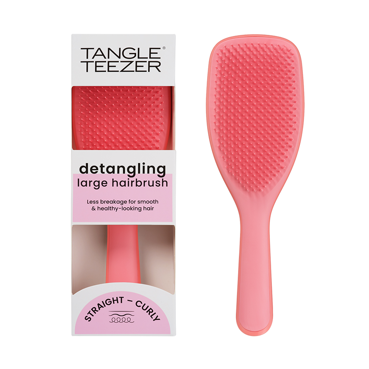 TANGLE TEEZER Расческа для волос / The Large Ultimate (Wet) Detangler Salmon Pink, фото 9