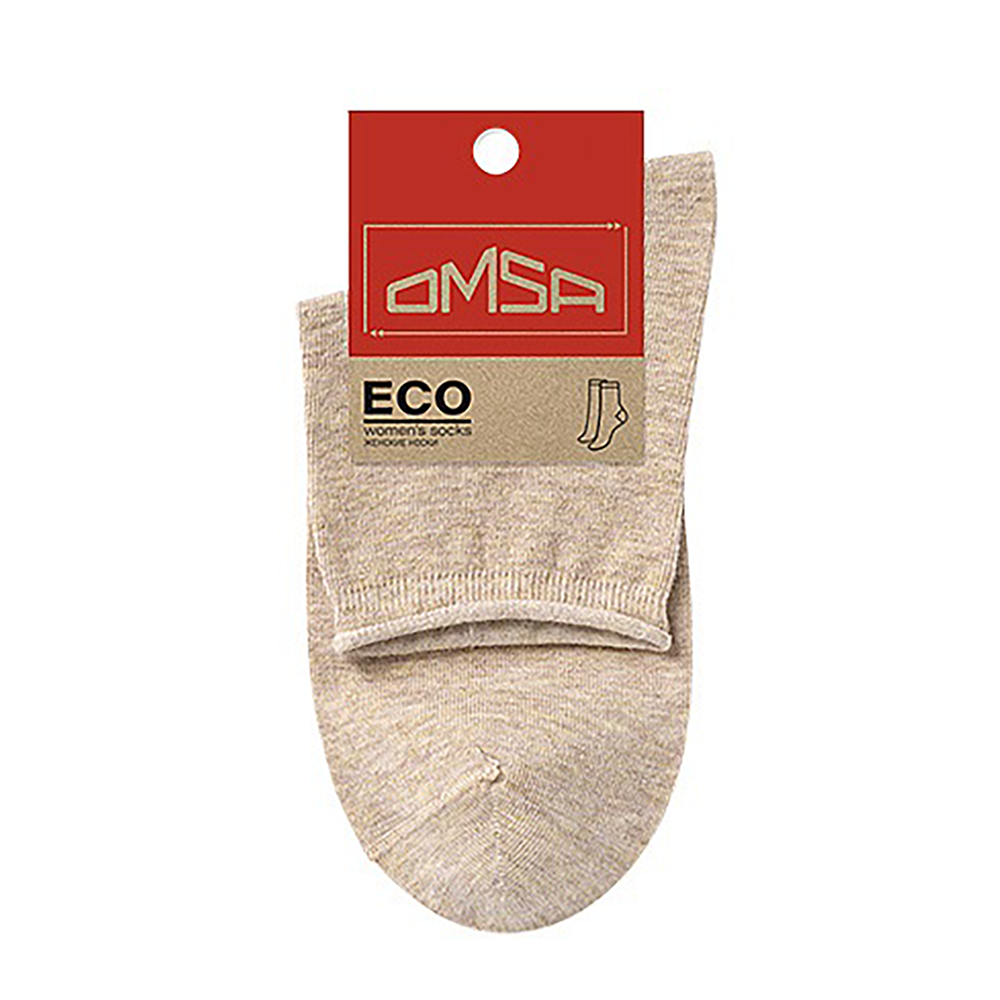 OMSA Носки с люрексом, борт руликом, Beige Melange 39-41 / ECO 256, фото 1