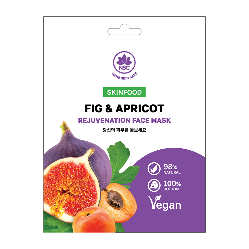 NAME SKIN CARE Маска тканевая для лица инжир и абрикос / Skinfood NSC 22 гр, фото 1