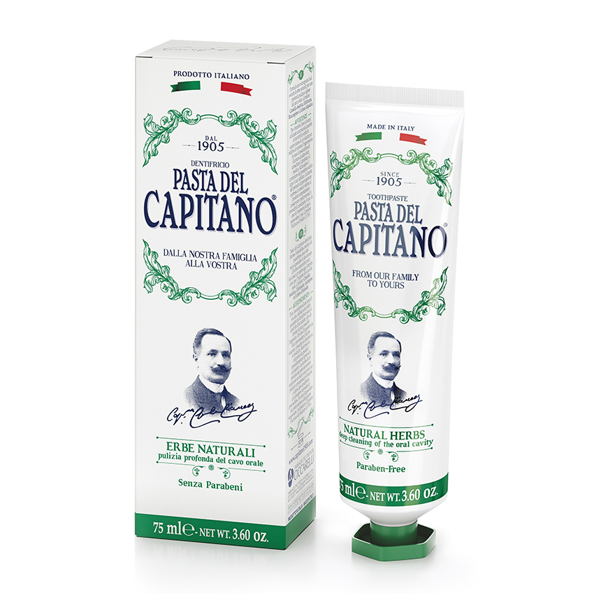 PASTA DEL CAPITANO Паста зубная Натуральные травы / 1905 Natural Herbs 75 мл, фото 3