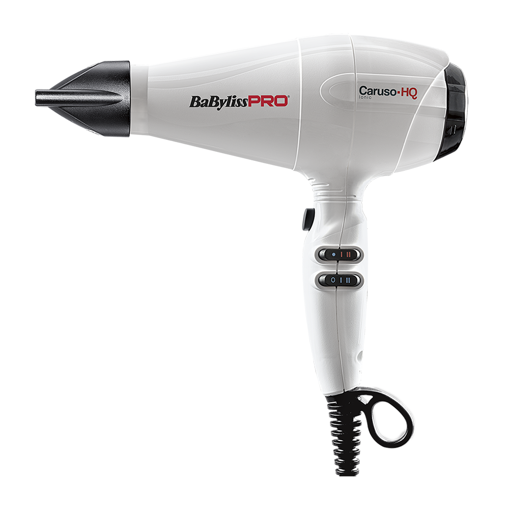 BABYLISS PRO Фен BaByliss Pro Caruso HQ белый, ионизация, 2 насадки 2400 Вт, фото 1