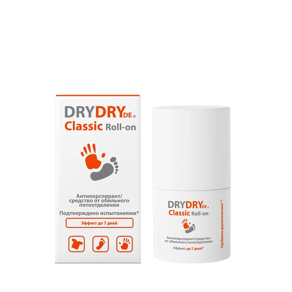 DRY DRY Антиперспирант от обильного потоотделения / Classic Roll-on 35 мл, фото 1