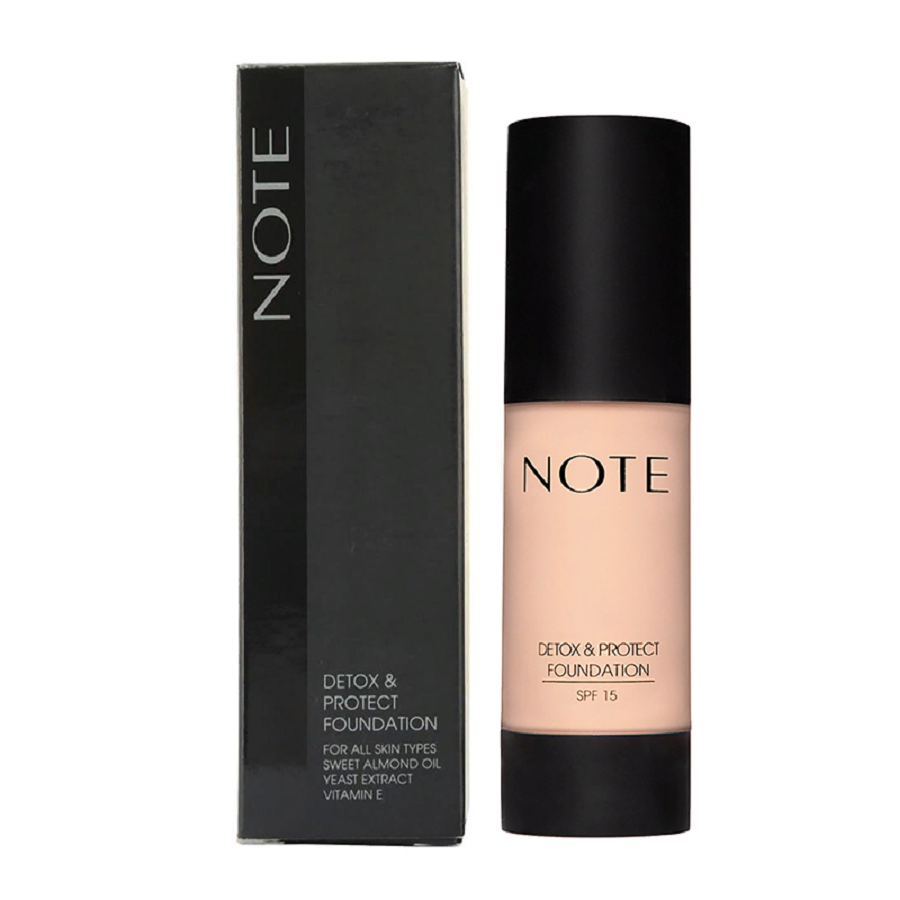 NOTE Основа тональная защитная с детокс-эффектом 116 / DETOX AND PROTECT FOUNDATION SPF15 30  мл, фото 6