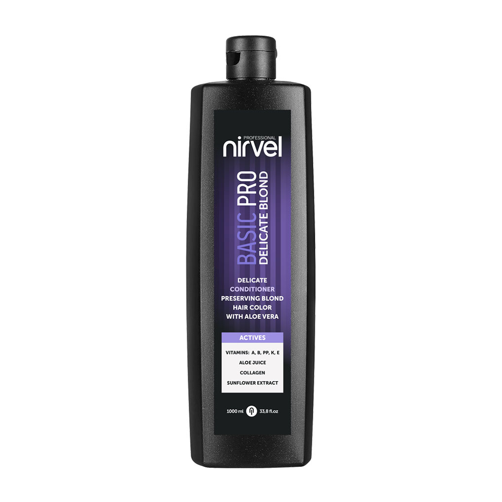 NIRVEL PROFESSIONAL Кондиционер деликатный для сохранения цвета блонд с алоэ вера / Delicate conditioner Basic PRO 1000 мл, фото 1