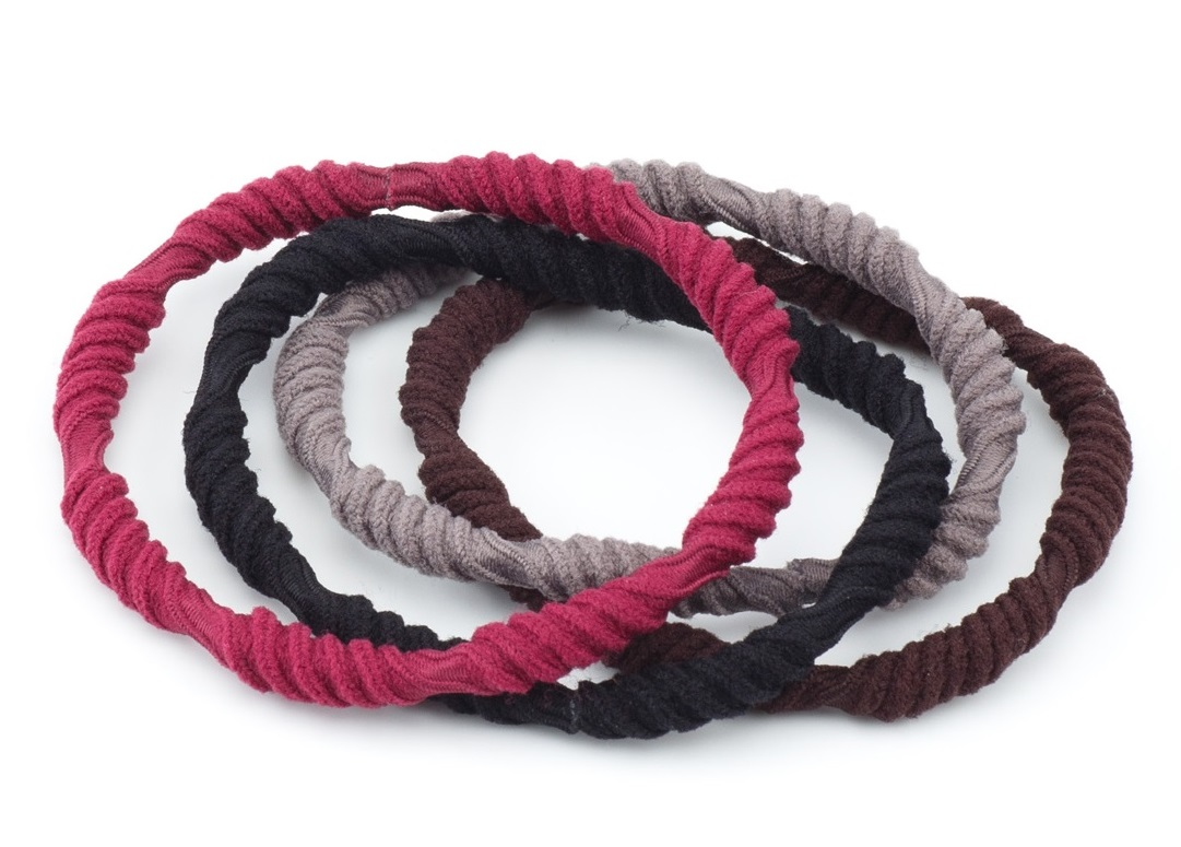 DEWAL BEAUTY Резинки для волос цветные, крученые 4 шт, фото 1