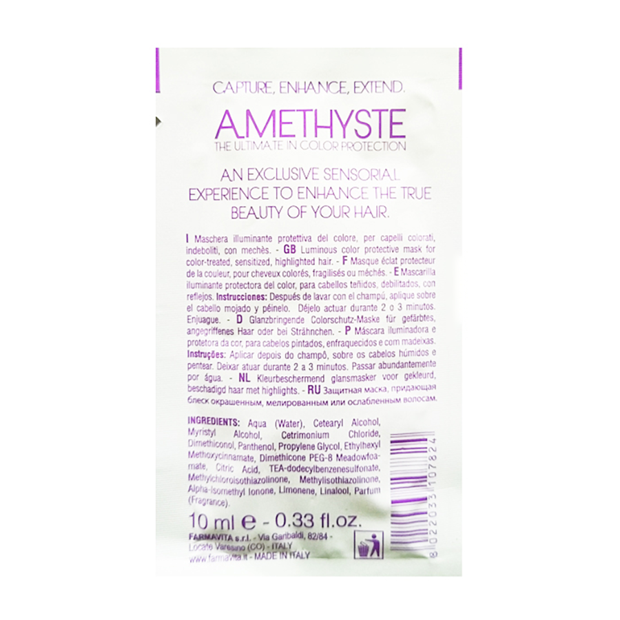 FARMAVITA Маска для ухода за окрашенными волосами / Amethyste color mask 10 мл, фото 2