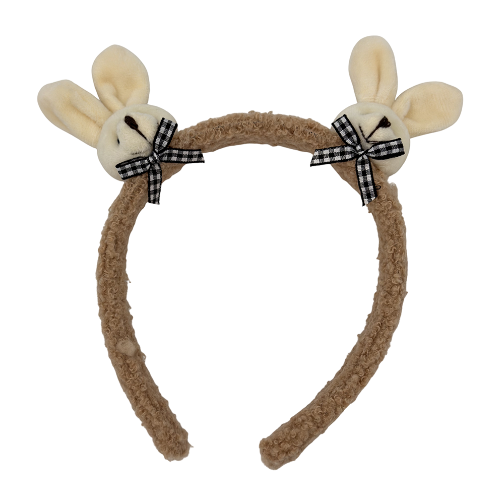 IWOU PROFESSIONAL Ободок для волос Зайки бежевый 1 шт, фото 1