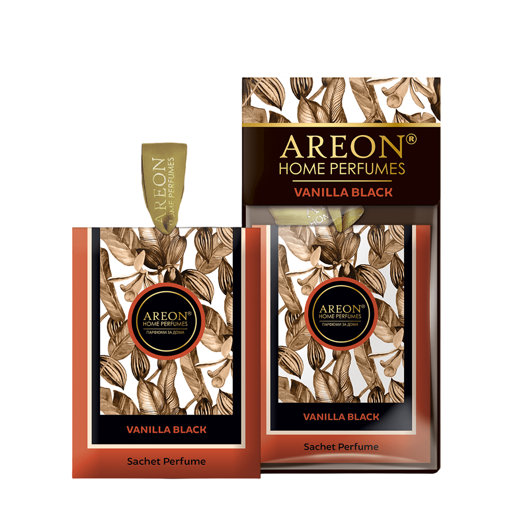 AREON Саше ароматическое, чёрная ваниль / HOME PERFUMES SACHET PREMIUM Vanilla Black 23 гр, фото 1