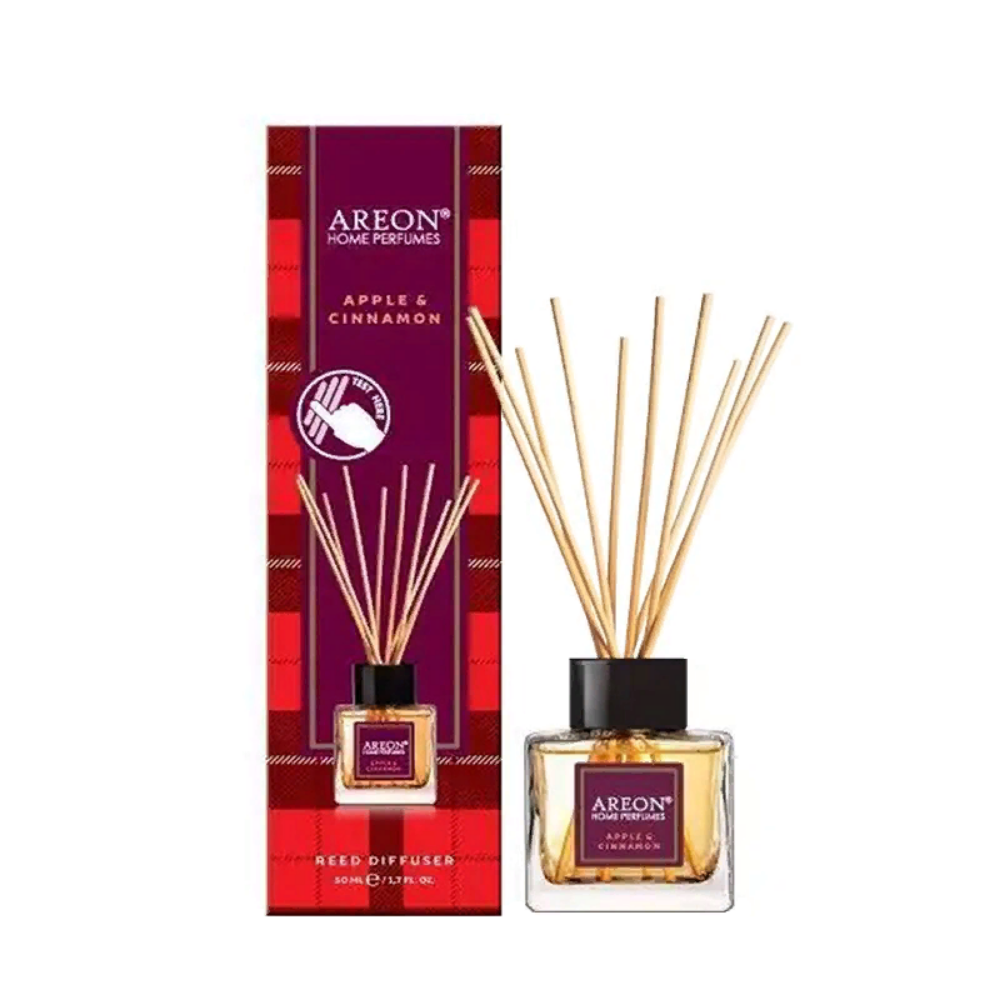 AREON Диффузор ароматический, яблоко и корица / HOME PERFUME STICKS TARTAN Apple & Cinnamon 50 мл, фото 1