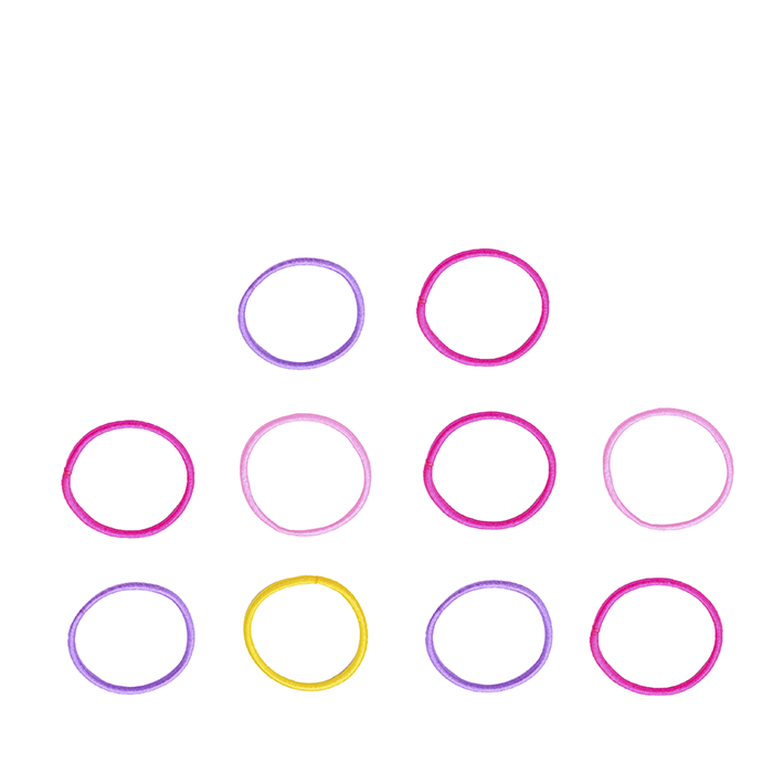 KAIZER Резинка тканевая Колечки, цвет ассорти, 25*2 мм, 10 шт, фото 1