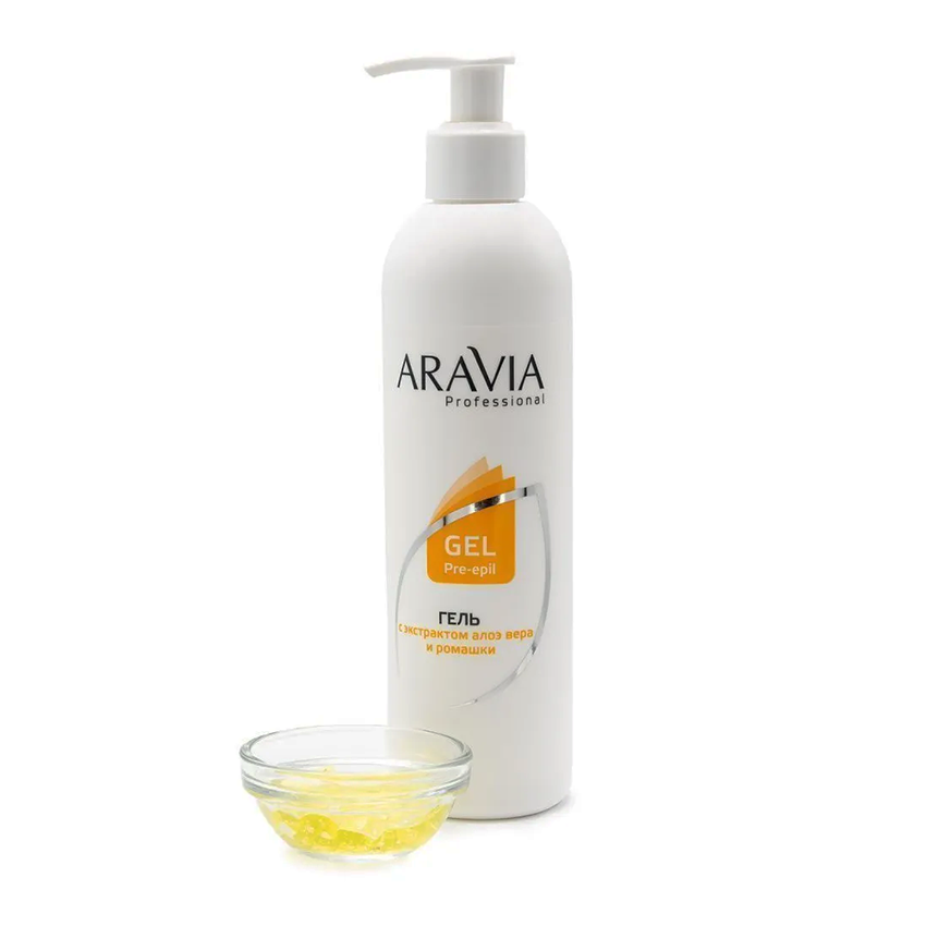 ARAVIA Professional Гель с экстрактами алоэ вера и ромашки для обработки кожи перед депиляцией 300 мл, фото 2