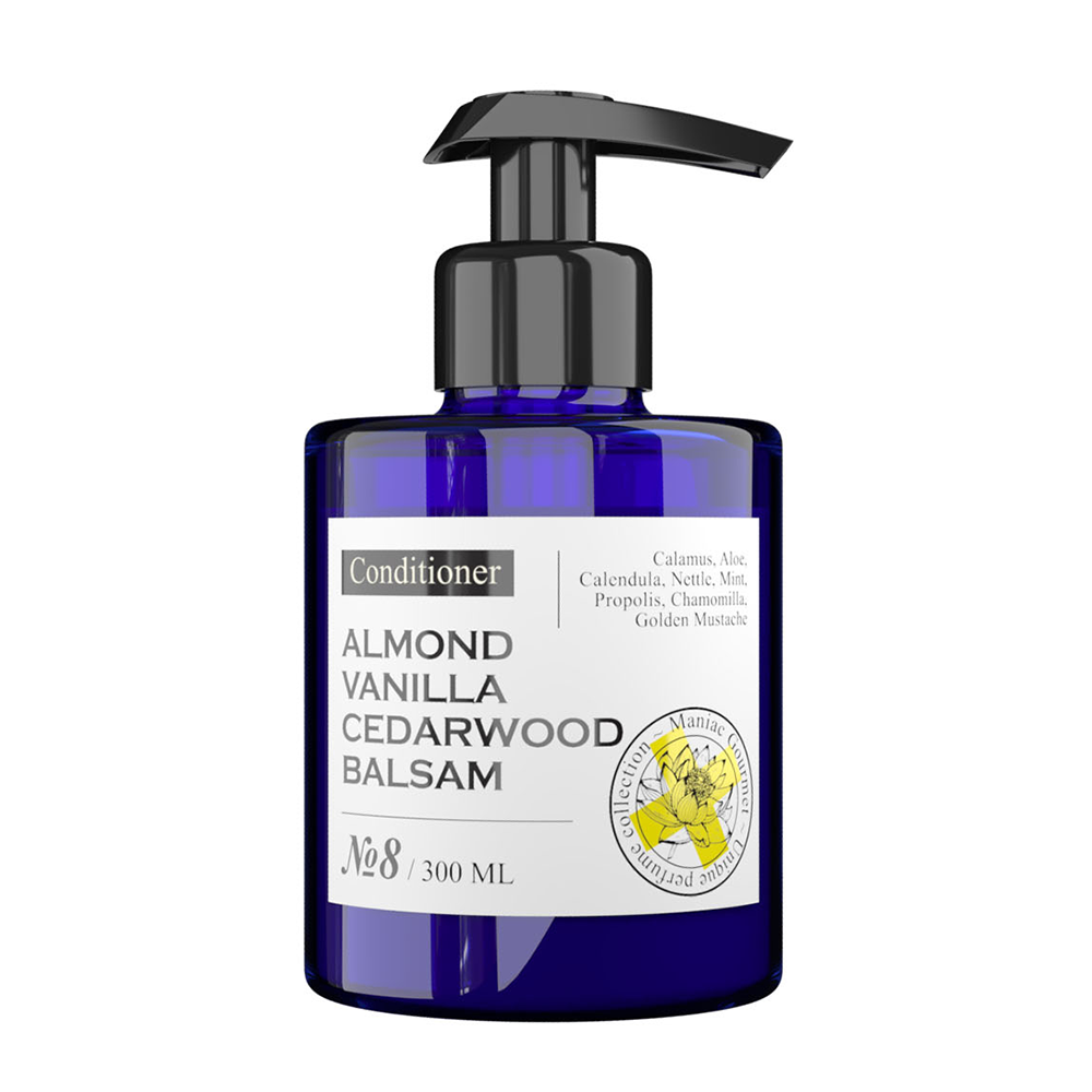 MANIAC GOURMET Кондиционер парфюмированный для волос №8 Миндаль, Ваниль, Кедр, Бальзам 300 мл, фото 1