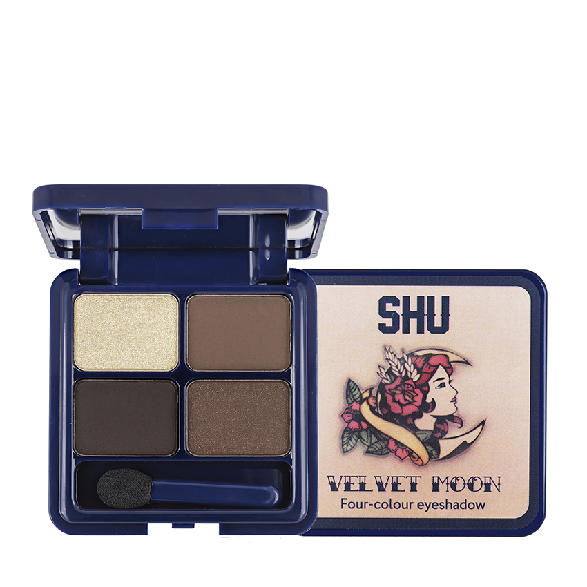 SHU Тени четырехцветные для век, №152 золотисто-коричневый / Velvet Moon 4,8 гр, фото 3