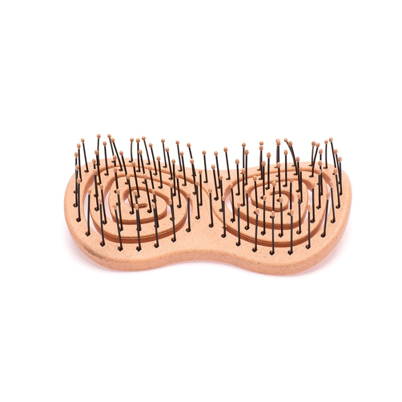 DEWAL BEAUTY Щетка массажная с нейлоновым штифтом, форма бабочка, оранжевая / Eco-Friendly, фото 2