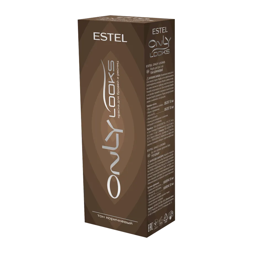 ESTEL PROFESSIONAL Краска для бровей и ресниц, коричневый / Only Looks, фото 1