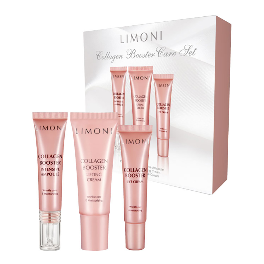 LIMONI Набор для лица (крем-лифтинг 25 мл, крем-лифтинг для век 15 мл, сыворотка 15 мл) / Collagen Booster Care Set, фото 2