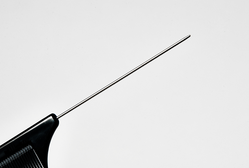 DEWAL PROFESSIONAL Расческа рабочая с металлическим хвостиком Эконом (черная) 20,5 см, фото 4