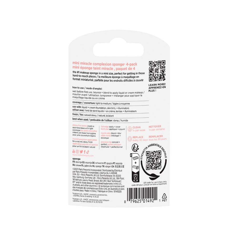 REAL TECHNIQUES Набор мини-спонжей для макияжа, 4 шт / Real Techniques Miracle Mini Complexion Sponges, фото 4