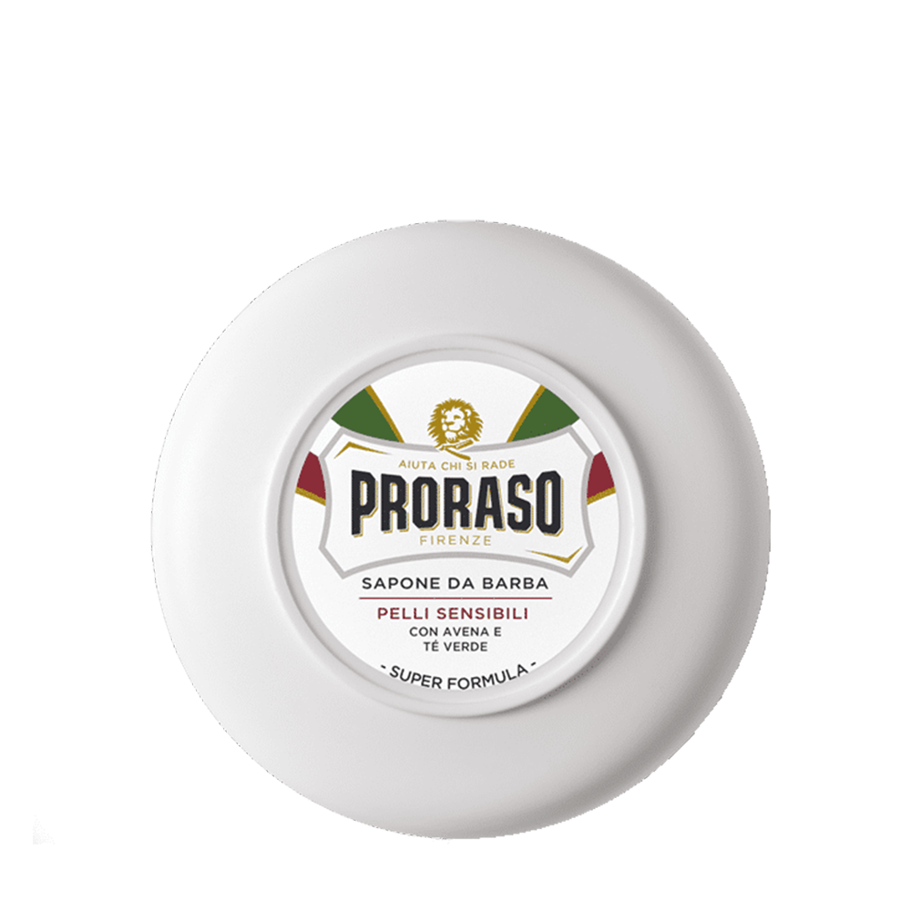 PRORASO Мыло для бритья для чувствительной кожи с зеленым чаем и овсом 150 мл, фото 3