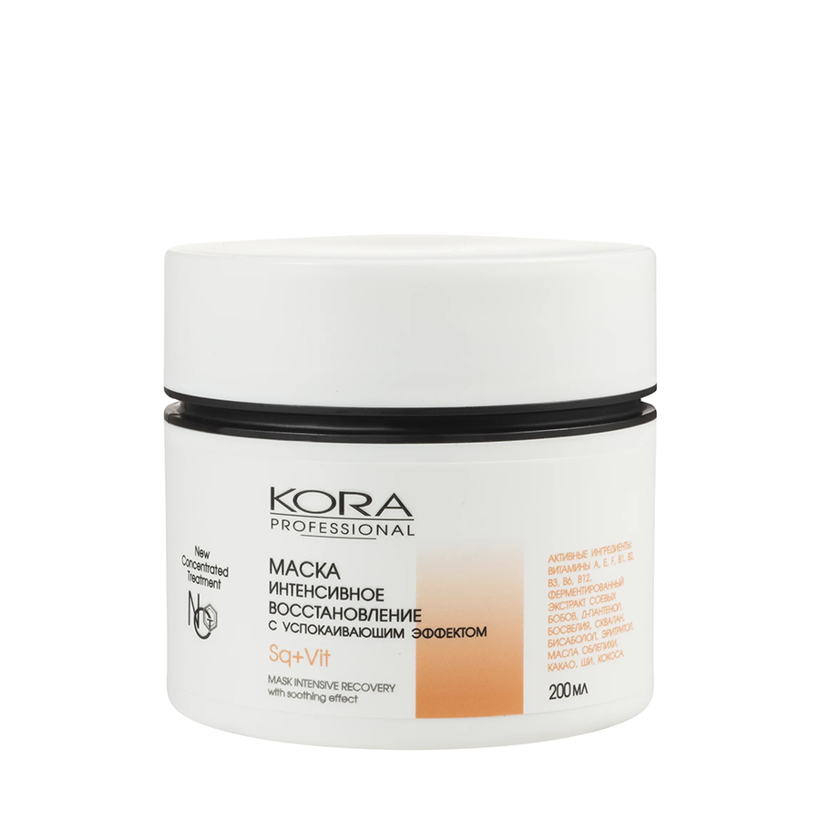KORA Маска интенсивное восстановление с успокаивающим эффектом / KORA PROFESSIONAL 200 мл, фото 2