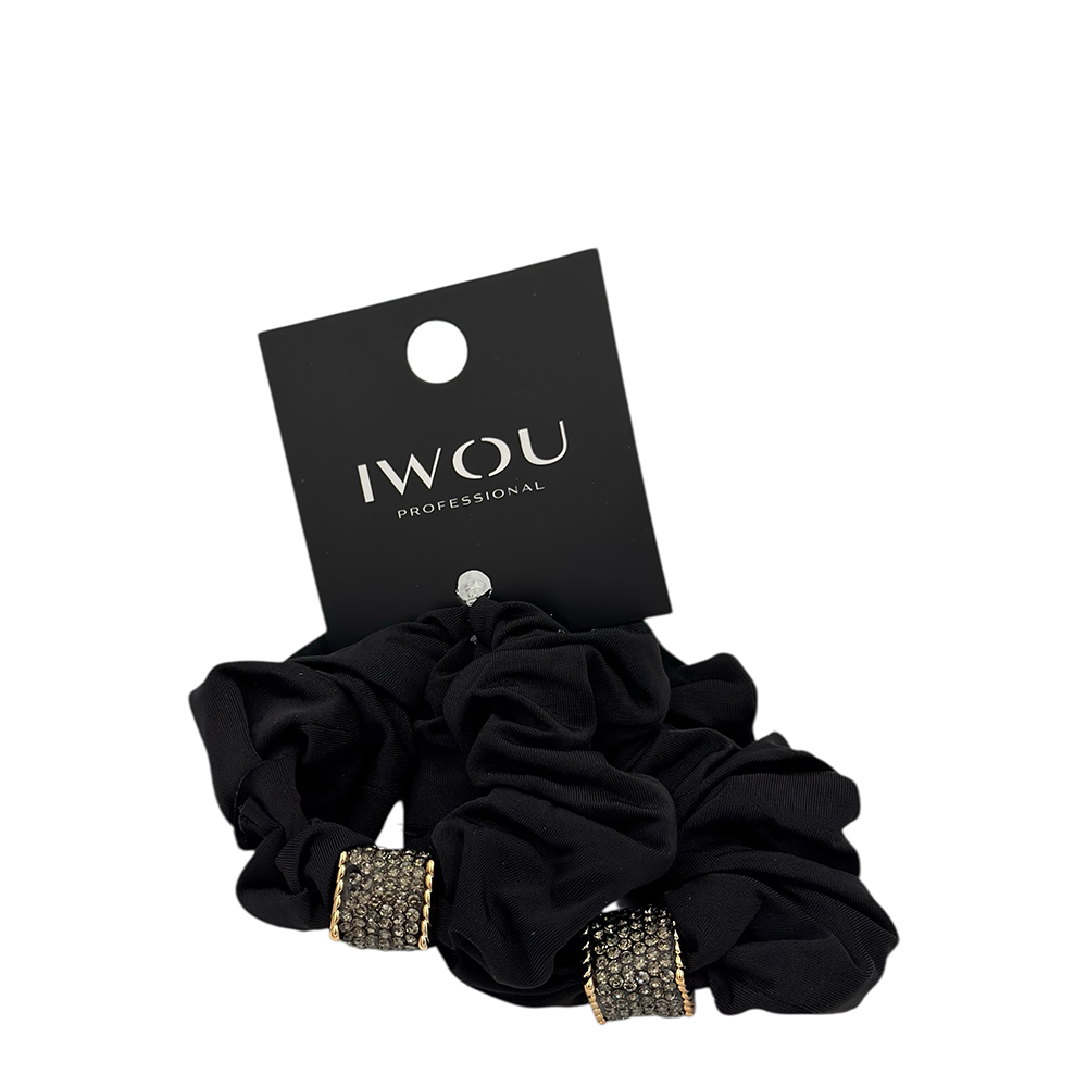 IWOU PROFESSIONAL Резинка для волос Софья черная 2шт, фото 1