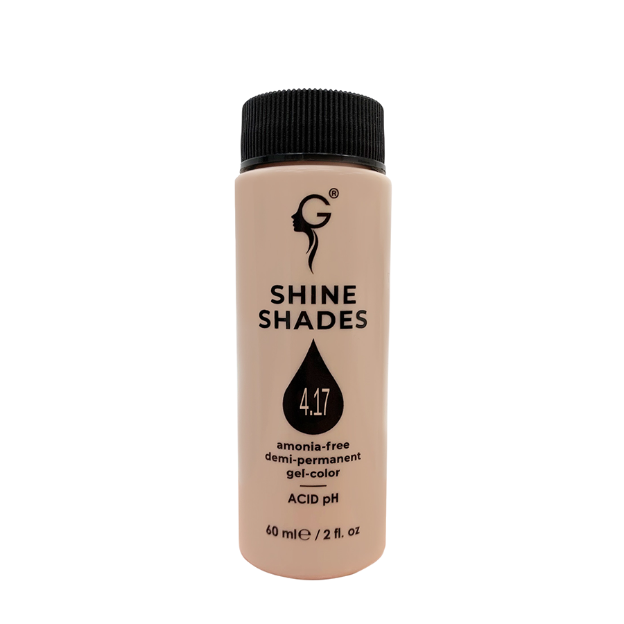 GERA Professional 4.17 гель-краситель для волос без аммиака / Shine Shades 60 мл, фото 2