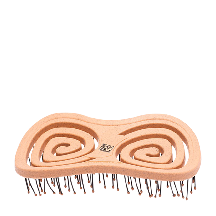 DEWAL BEAUTY Щетка массажная с нейлоновым штифтом, форма бабочка, оранжевая / Eco-Friendly, фото 1