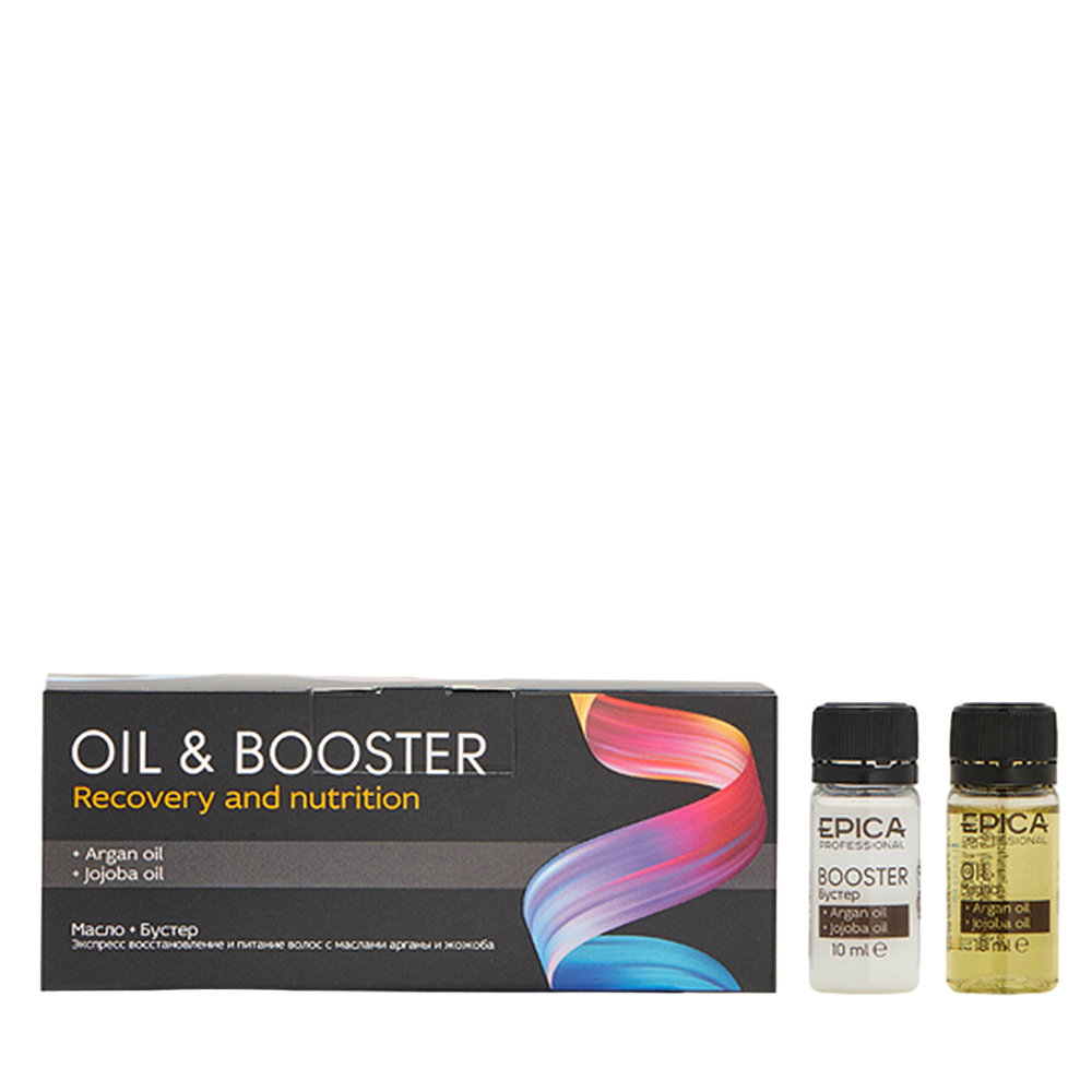 EPICA PROFESSIONAL Набор для волос, флаконы (масло 5 х 10 мл + бустер 5 х 10 мл) Recovery And Nutrition, фото 2