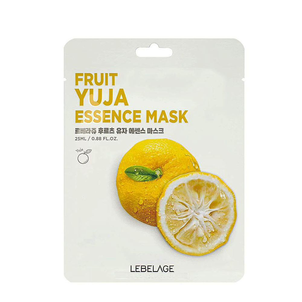 LEBELAGE Маска тканевая для лица с экстрактом юдзу / Lebelage Fruit Yuja Essence Mask 25 мл, фото 1
