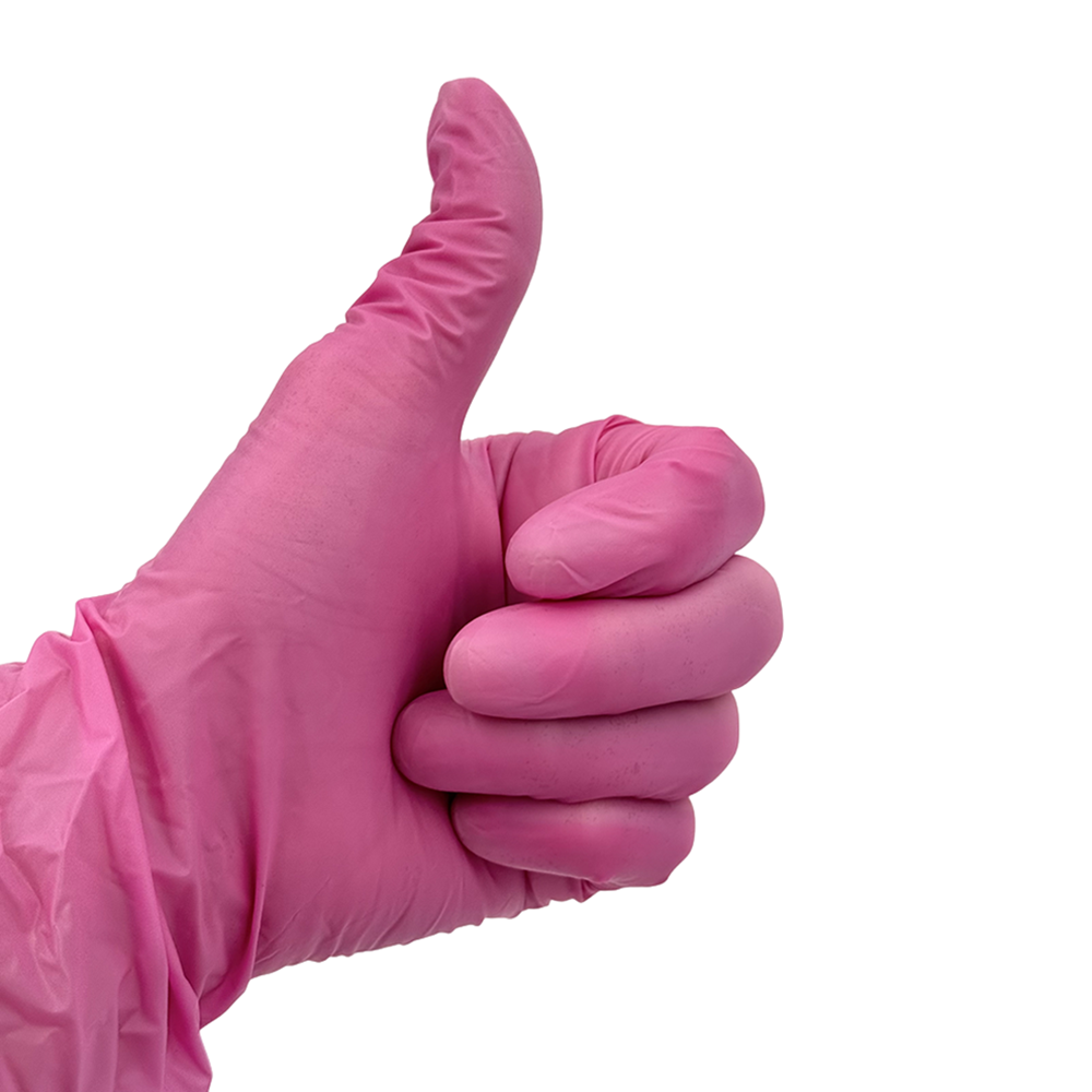 IWOU PROFESSIONAL Перчатки вин-нитр L розовые/ Wally Plastic 100 шт, фото 1