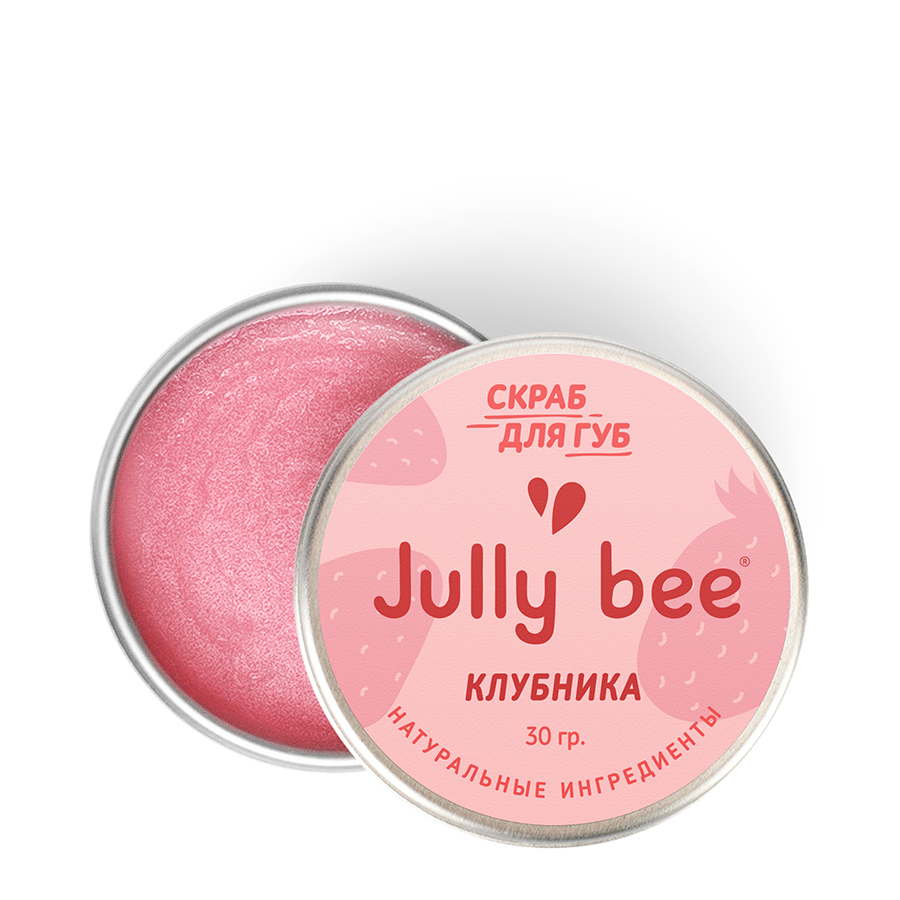 JULLY BEE Скраб для губ, клубника / Jully Bee 30 гр, фото 2