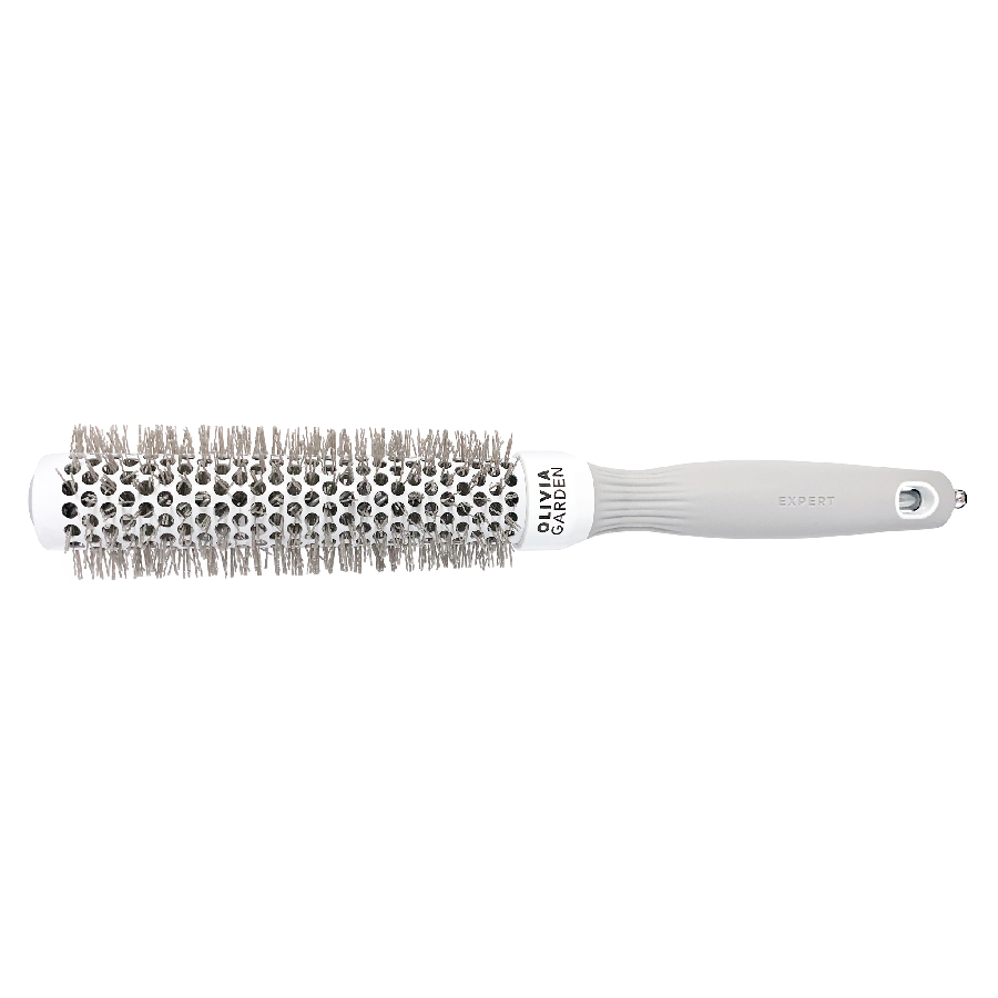 OLIVIA GARDEN Термобрашинг OG Expert Blowout Shine Wavy Bristles White&Grey 25 мм, фото 1